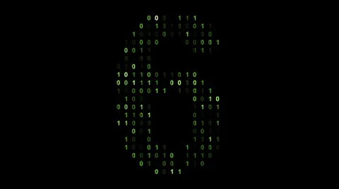 Binary code screen matrix style Stockbeeldmateriaal 31492919