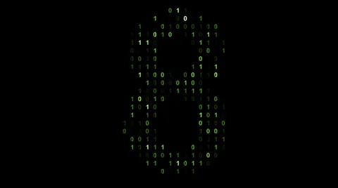 Binary code screen matrix style Stock Footage 31493011