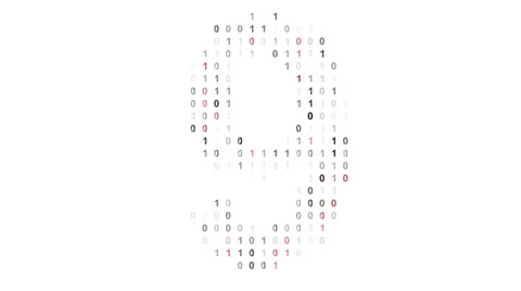 Binary code screen matrix style Stock Footage 31493102