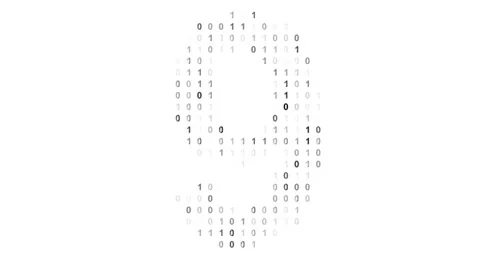 Binary code screen matrix style Video stock 31493333