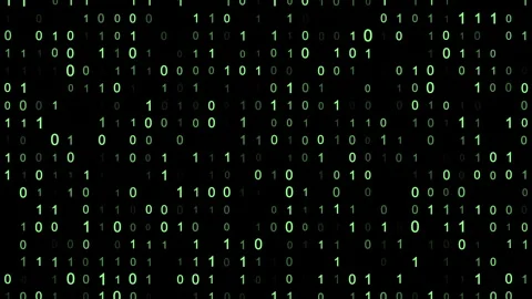 Binary Code Screen Matrix Style Video Animated Background Stock Footage 342476449