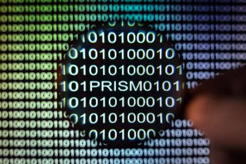 Binary code screen 스톡 사진