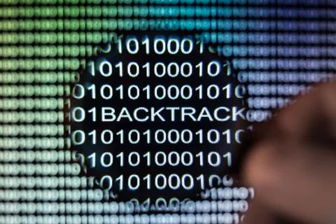 Binary code screen Stockfoto's