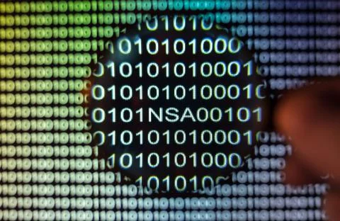 Binary code screen 写真素材