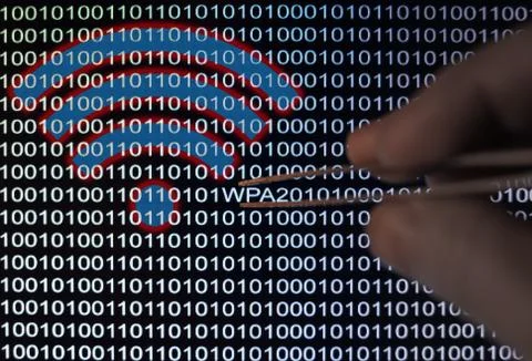 Binary code screen 스톡 사진