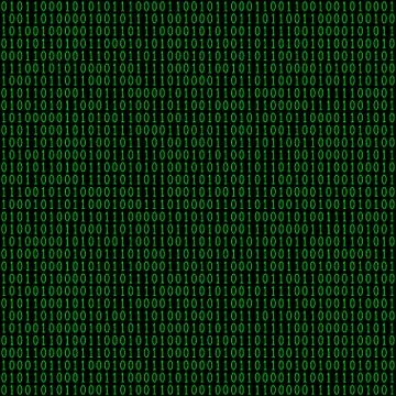 Binary code seamless pattern Stock Illustration