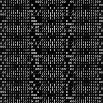 Binary code seamless pattern Stock Illustration