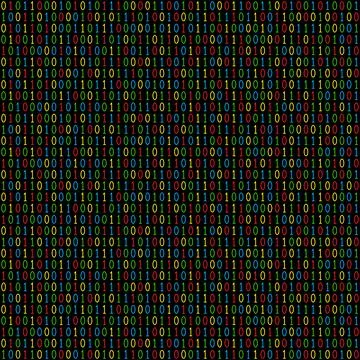 Binary code seamless pattern Stock Illustration