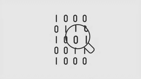 Binary code search line animation Stock Footage 249245513