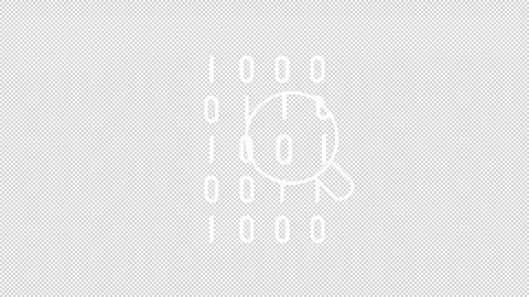 Binary code search white animation Stock Footage 268825602