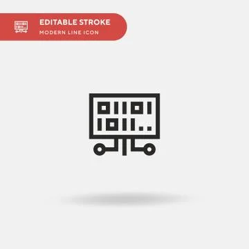 Binary Code Simple vector icon. Illustration symbol design template for web m Stock Illustration