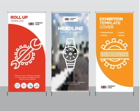 Binary code, Smartwatch, Settings roll up 库存插图