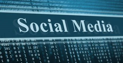 Binary code, social media concept Stock Illustration