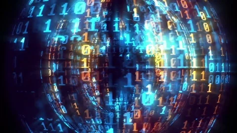 Binary Code sphere Stock Footage 74791582