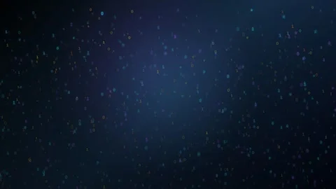 Binary code stream floating on dark blue gradient, representing computer pr.. Stock-Footage 347625784