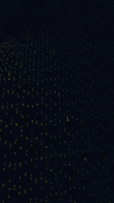 Binary code stream flowing in digital space, technology concept Stock Footage 340332228