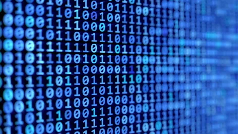 Binary code stream Stock Footage 97452011