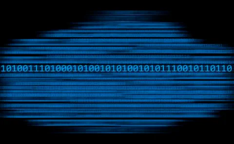 Binary code in a stream 스톡 일러스트