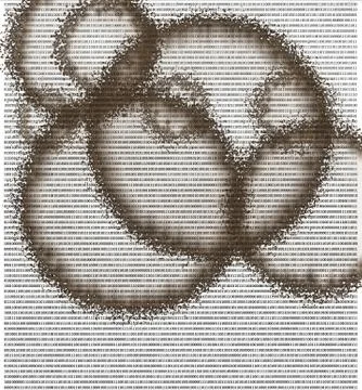 Binary code stream Stock Illustration