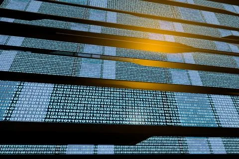 Binary Code stream 库存插图