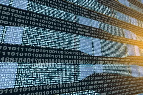 Binary Code stream 스톡 일러스트