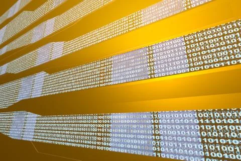 Binary Code stream Stock Illustration