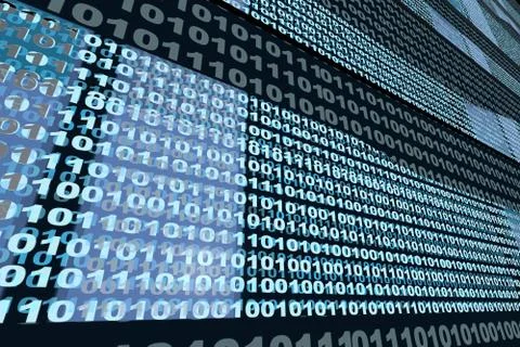 Binary Code stream Stock Illustration