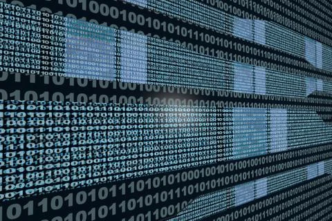 Binary Code stream Stock Illustration