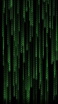 Binary code, stream of ones and zeros, abstract background Illustrazione stock