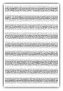 Binary code stream on white background Stock Illustration