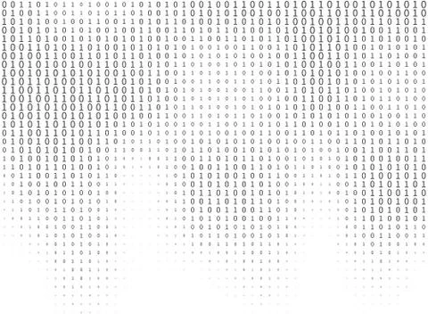 Binary code. Streaming decryption and encryption programming computer numbers Stock Illustration
