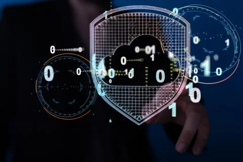 A Binary Code String Aggregation Rises.Big data Convergence. Stock Photos