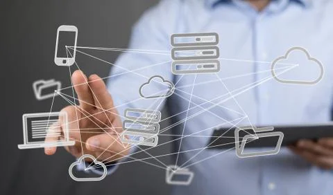 A Binary Code String Aggregation Rises.Big data Convergence. Foto stock