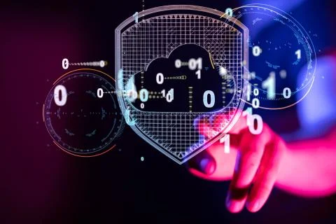 A Binary Code String Aggregation Rises.Big data Convergence. Foto stock