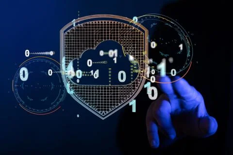 A Binary Code String Aggregation Rises.Big data Convergence. Stockfoto's