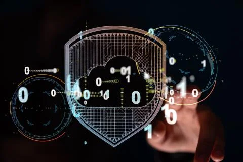 A Binary Code String Aggregation Rises.Big data Convergence. Stockfoto's