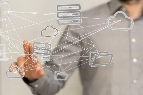 A Binary Code String Aggregation Rises.Big data Convergence. Stock Photos