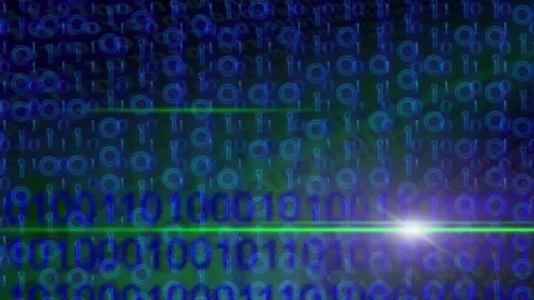 Binary Code Technology Background Cybersecurity Data Stream Digital 4K Vídeos de archivo 339267697