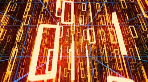 Binary code technology digital data transfer. Database and storage. Stock Footage 21377557