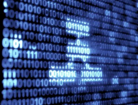 Binary code technology 库存插图