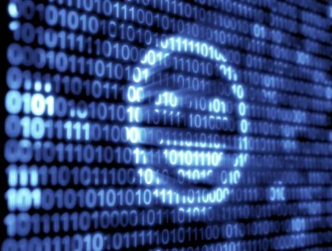 Binary code technology 库存插图