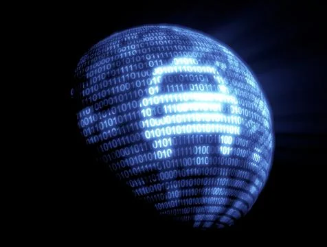 Binary code technology Illustrazione stock