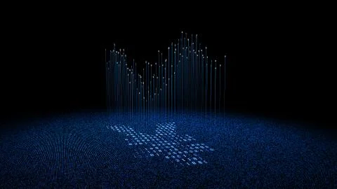 Binary code technology, RMB symbol, data transmission and program イラスト素材