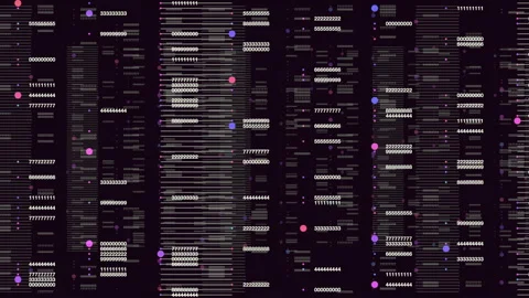 Binary code tiling intriguing pattern of numbers on black background Stock Footage 255983463