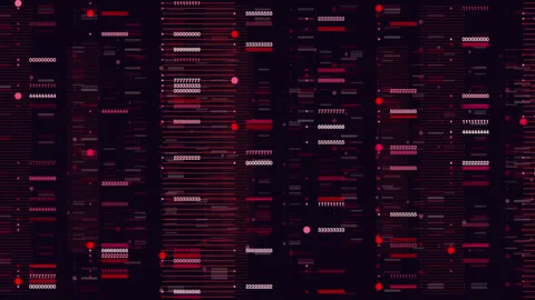 Binary code tiling intriguing pattern of numbers on black background Stock Footage 255983551