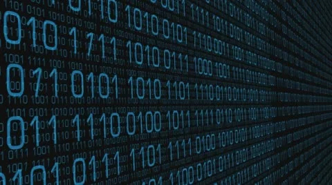 Binary code torrent stream motion graphic Stock Footage 63789729