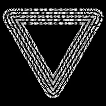 Binary Code Triangle. Decryption Encoding 库存插图