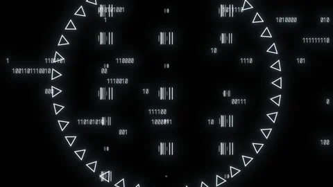 Binary code triangle Stock Footage 146141306