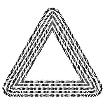 Binary Code Triangle. Numbers Concept. Binary Code Triangle. Numbers Conce... 스톡 사진