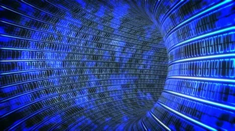Binary code tunnel Stock-Footage 8973321